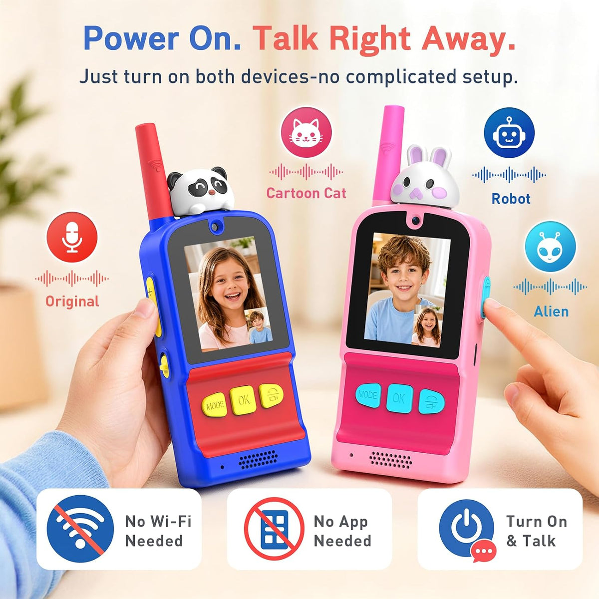 Video Walkie Talkies for Kids 2 Pack