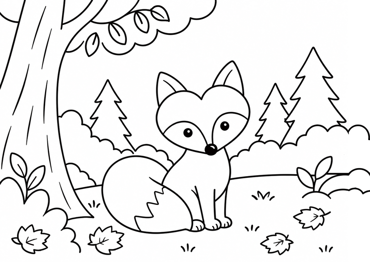 Fox Under the Tree